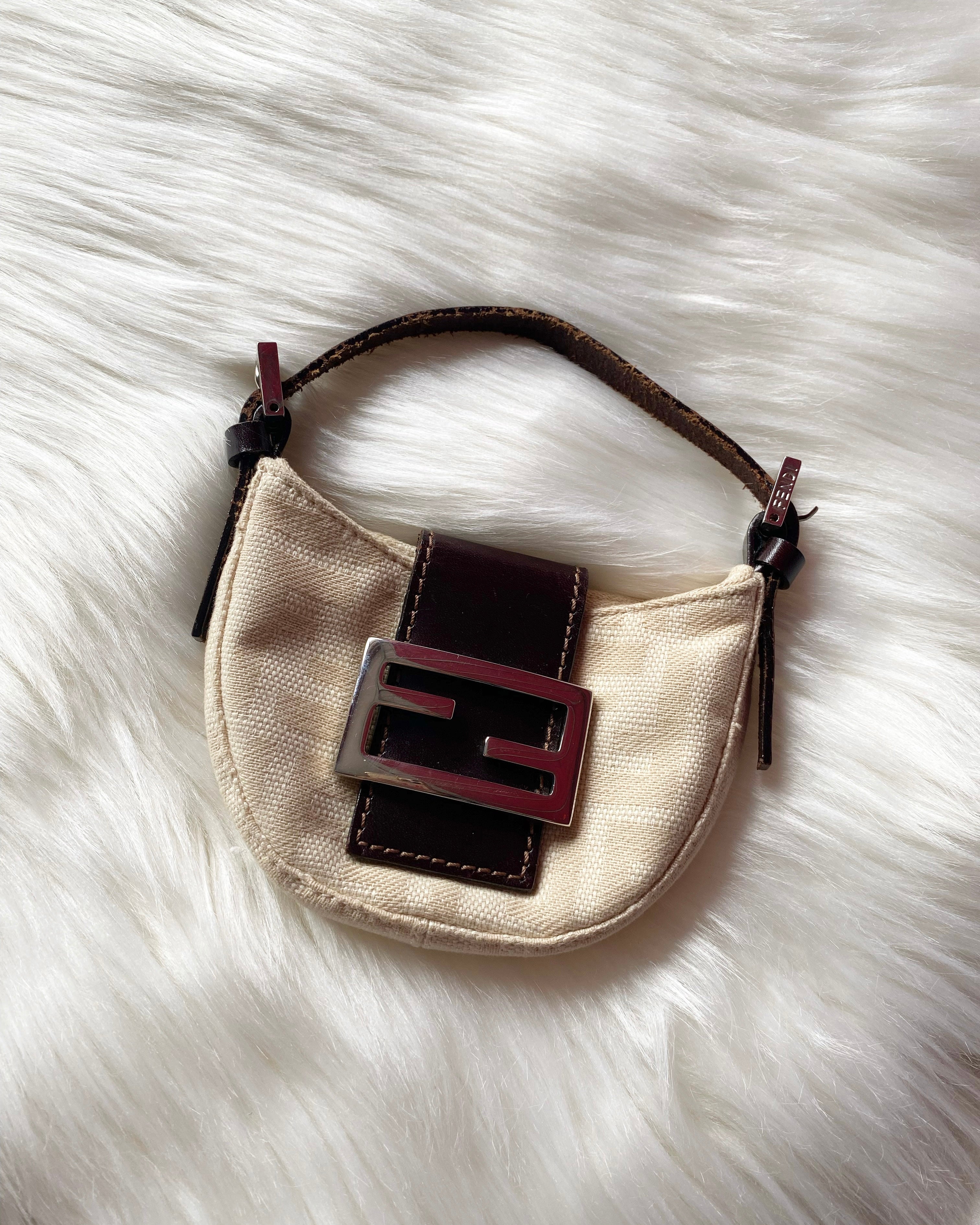 Fendi Zucca Mini Croissant Pochette Bag